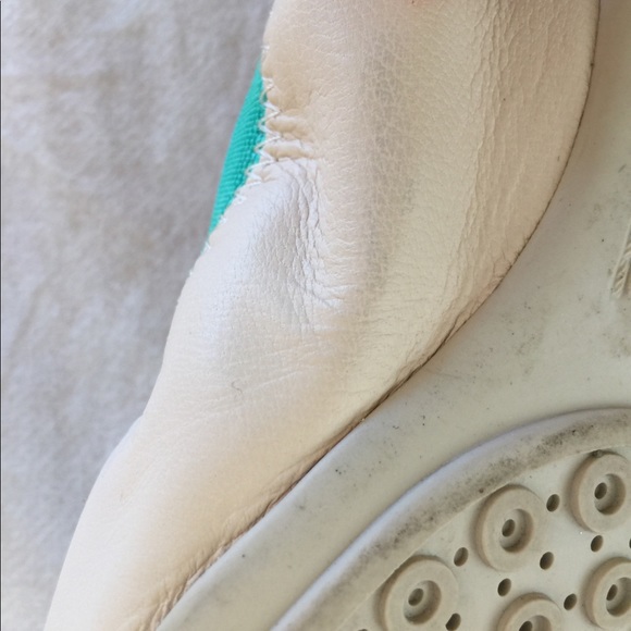 Geox Ballerina Flats White with Aqua Green - Picture 7 of 8